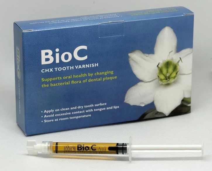 BioC, 10% Chlorhexidin-Zahnlack, Spritzen mit 4 x 1,2 ml, 1 Pack