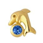 TW 31 / TW31 Twizzler, Delfin mit Saphir, blau, 22 kt. Gold oder 18 kt. Weißgold, 1 Stück