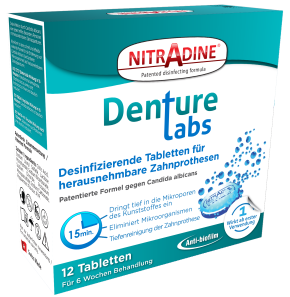 NitrAdine Denture (Seniors) Desinfektionstabletten für Prothesen, 12 Tabeltten