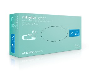 Nitrylex Green Nitril Handschuhe, grün, je 100 Stück