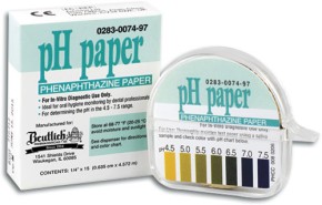 pH-Paper Phenphthazine Papier, Rolle mit 4,57 m (15 ft)