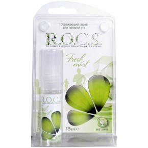ROCS Fresh Mint Erfrischungs-Spray für unterwegs, 15 ml