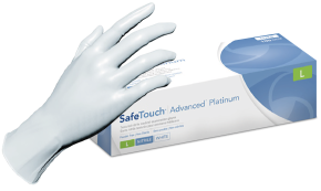 SafeTouch Advanced Platinum Nitrilhandschuhe, weiß, je 100 Stück