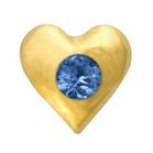 TW 42 / TW42 Twizzler, Herz mit Saphir, blau, 22 kt. Gold oder 18 kt. Weißgold, 1 Stück