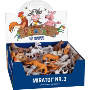 Miratoi Nr. 3, Farm-Set, Bauernhof-Tiere, bunt gemischt, 100 Stück
